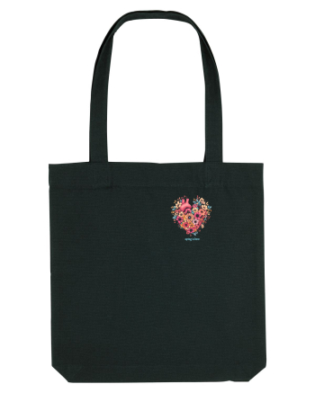 SPRING IS HERE - PRIMAVARA E AICI -  INIMA din FLORI - lateral Black