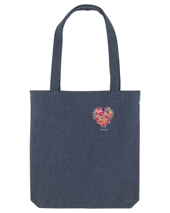 SPRING IS HERE - PRIMAVARA E AICI -  INIMA din FLORI - lateral Midnight Blue