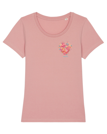 SPRING IS HERE - PRIMAVARA E AICI -  INIMA din FLORI - lateral Canyon Pink