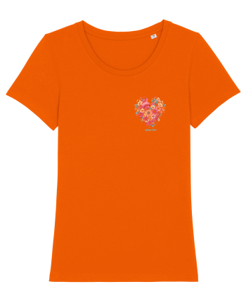 SPRING IS HERE - PRIMAVARA E AICI -  INIMA din FLORI - lateral Bright Orange