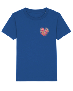 SPRING IS HERE - PRIMAVARA E AICI -  INIMA din FLORI - lateral Tricou mânecă scurtă  Copii Mini Creator