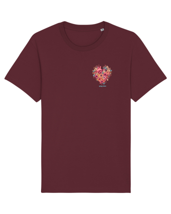 SPRING IS HERE - PRIMAVARA E AICI -  INIMA din FLORI - lateral Burgundy