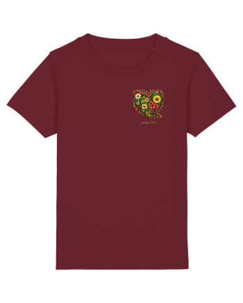 SPRING IS HERE - PRIMAVARA E AICI -  INIMA din FLORI 2 - lateral Burgundy