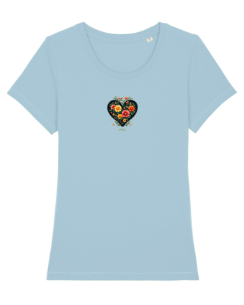 SPRING  - PRIMAVARA -  INIMA din FLORI  Sky Blue