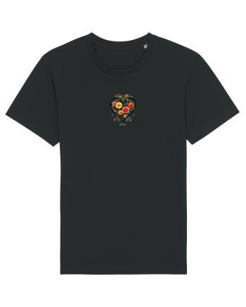 SPRING  - PRIMAVARA -  INIMA din FLORI  Black