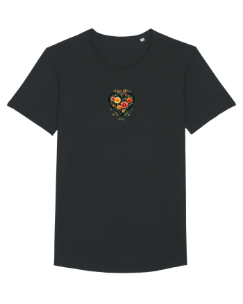 SPRING  - PRIMAVARA -  INIMA din FLORI  Black