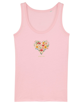 SPRING IS HERE  - PRIMAVARA E AICI -  INIMA din FLORI 3 Cotton Pink