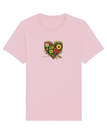SPRING IS HERE  - PRIMAVARA E AICI -  INIMA din FLORI 4 Cotton Pink
