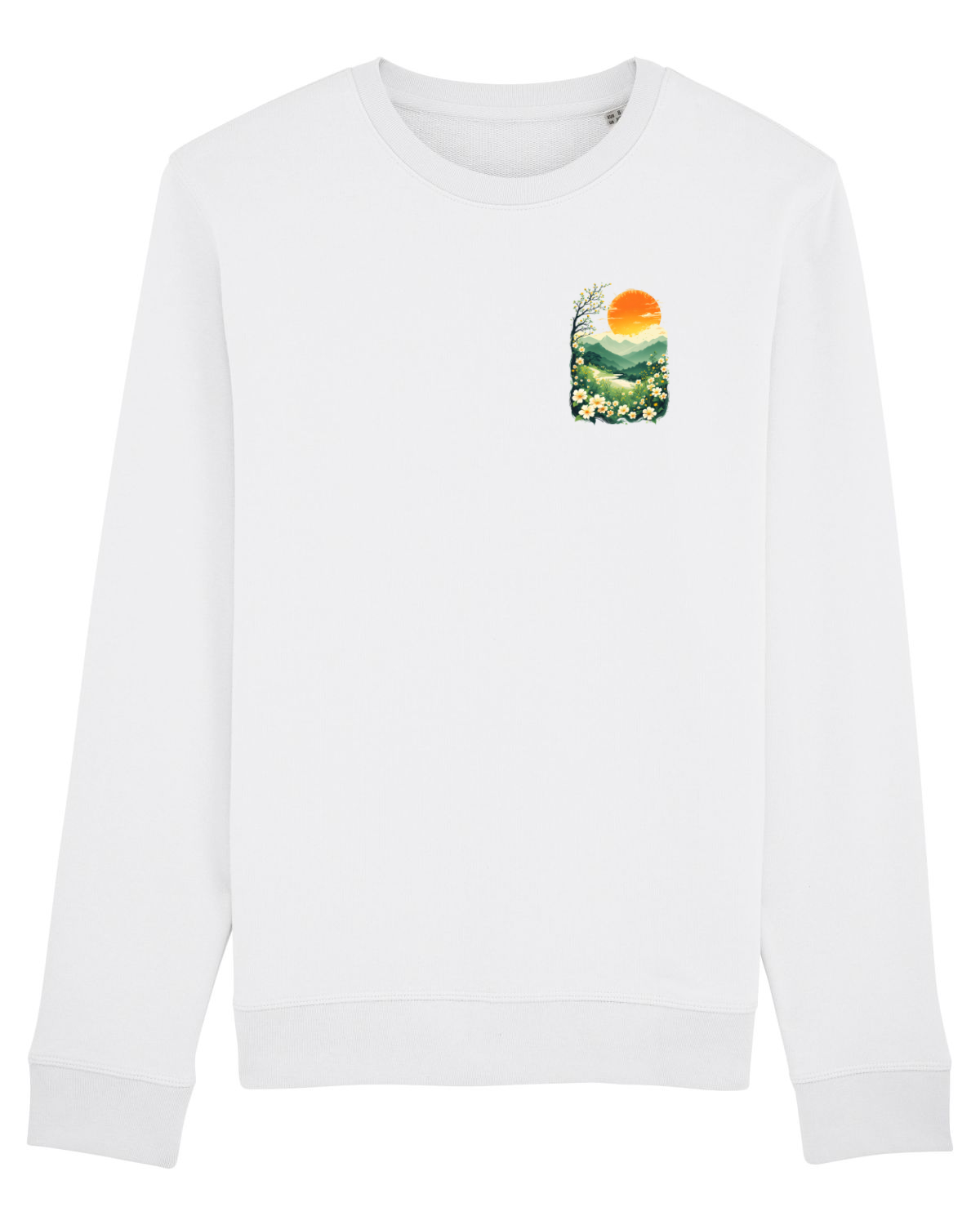 Bluză mânecă lungă Unisex Rise White