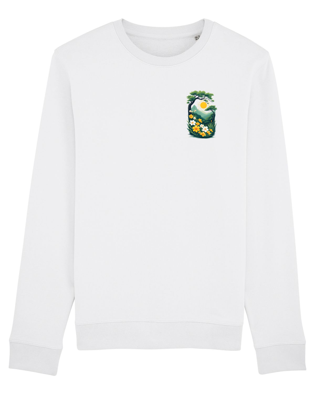 Bluză mânecă lungă Unisex Rise White