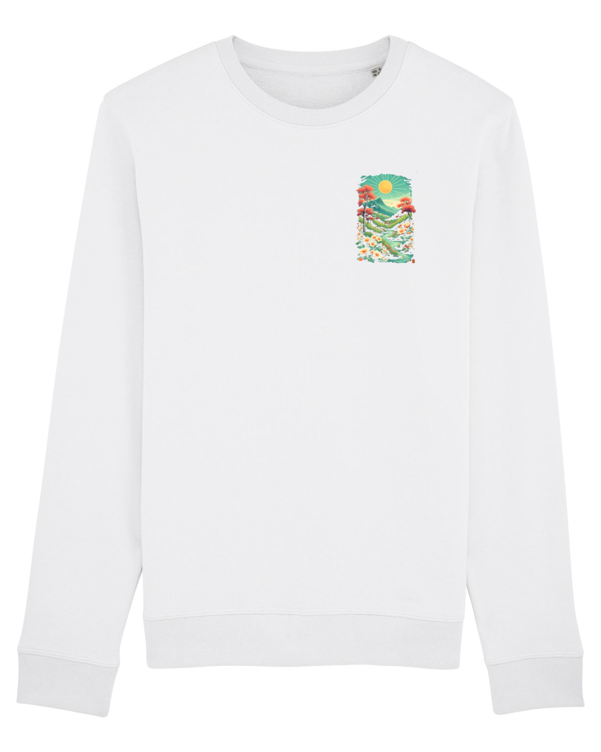 Bluză mânecă lungă Unisex Rise White