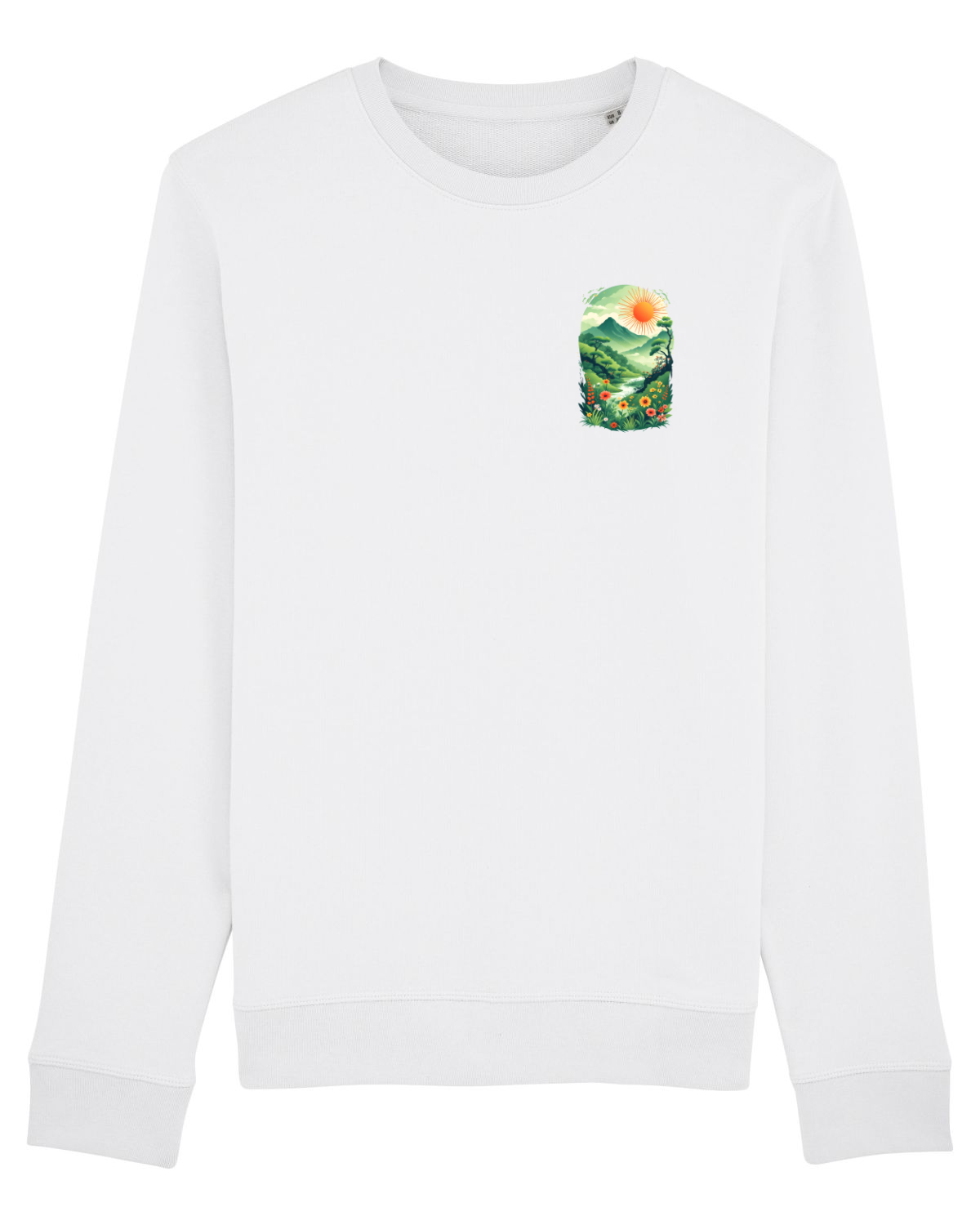Bluză mânecă lungă Unisex Rise White