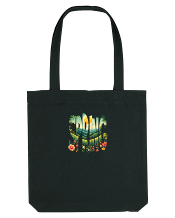 SPRING - PRIMAVARA FLORI PEISAJ MUNTE Black