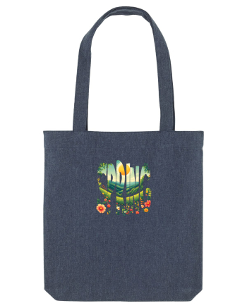 SPRING - PRIMAVARA FLORI PEISAJ MUNTE Midnight Blue