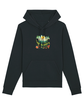 SPRING - PRIMAVARA FLORI PEISAJ MUNTE Black
