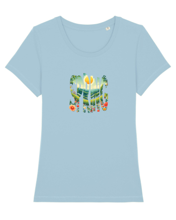 SPRING - PRIMAVARA FLORI PEISAJ MUNTE Sky Blue
