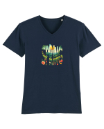SPRING - PRIMAVARA FLORI PEISAJ MUNTE Tricou mânecă scurtă guler V Bărbat Presenter