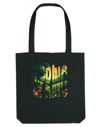 SPRING - PRIMAVARA FLORI PEISAJ MUNTE 2 Black