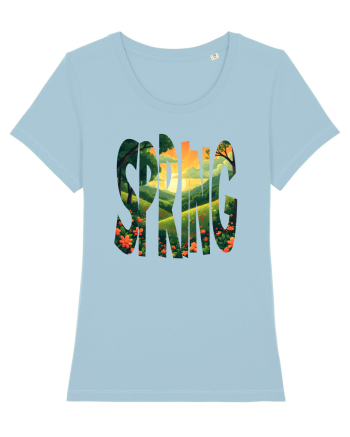 SPRING - PRIMAVARA FLORI PEISAJ MUNTE 2 Sky Blue