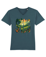 SPRING - PRIMAVARA FLORI PEISAJ MUNTE 2 Tricou mânecă scurtă guler V Bărbat Presenter