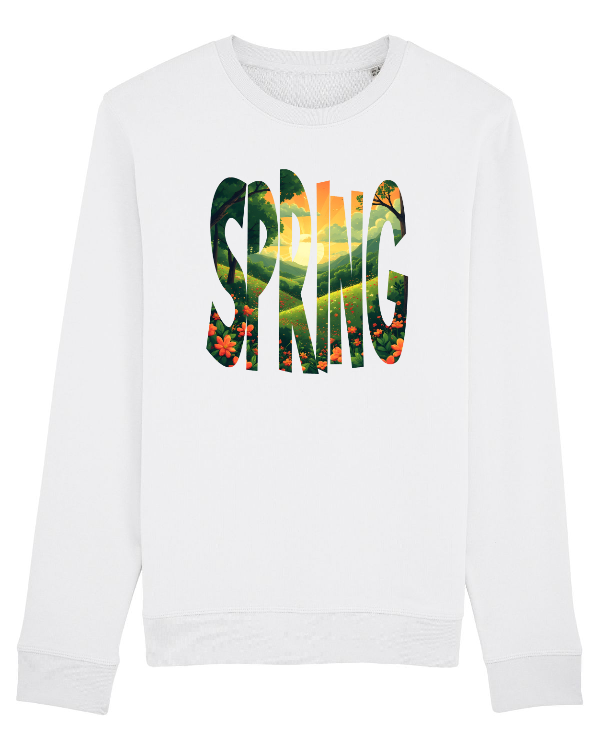Bluză mânecă lungă Unisex Rise White