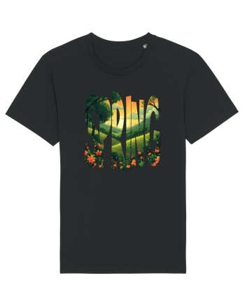 SPRING - PRIMAVARA FLORI PEISAJ MUNTE 2 Black