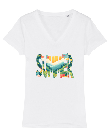 SUMMER - VARA FLORI PEISAJ MUNTE  White