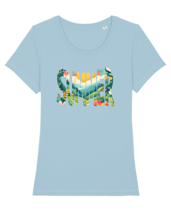 SUMMER - VARA FLORI PEISAJ MUNTE  Sky Blue