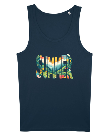SUMMER - VARA FLORI PEISAJ MUNTE  Navy
