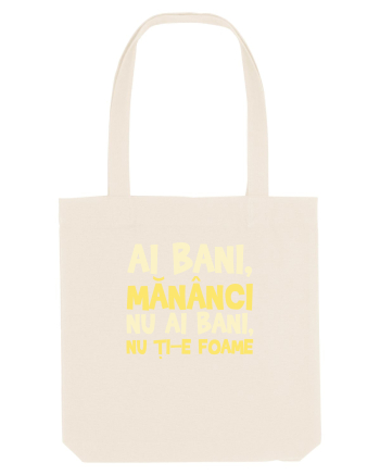 AI BANI, MANANCI. NU AI BANI, NU TI-E FOAME Natural