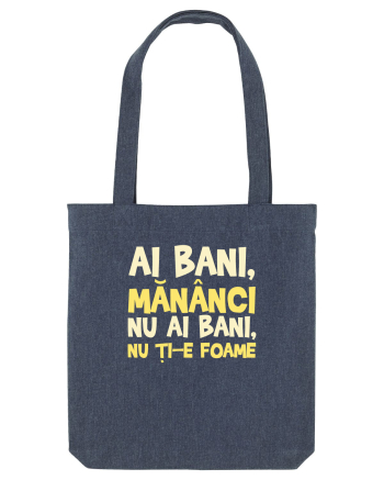 AI BANI, MANANCI. NU AI BANI, NU TI-E FOAME Midnight Blue