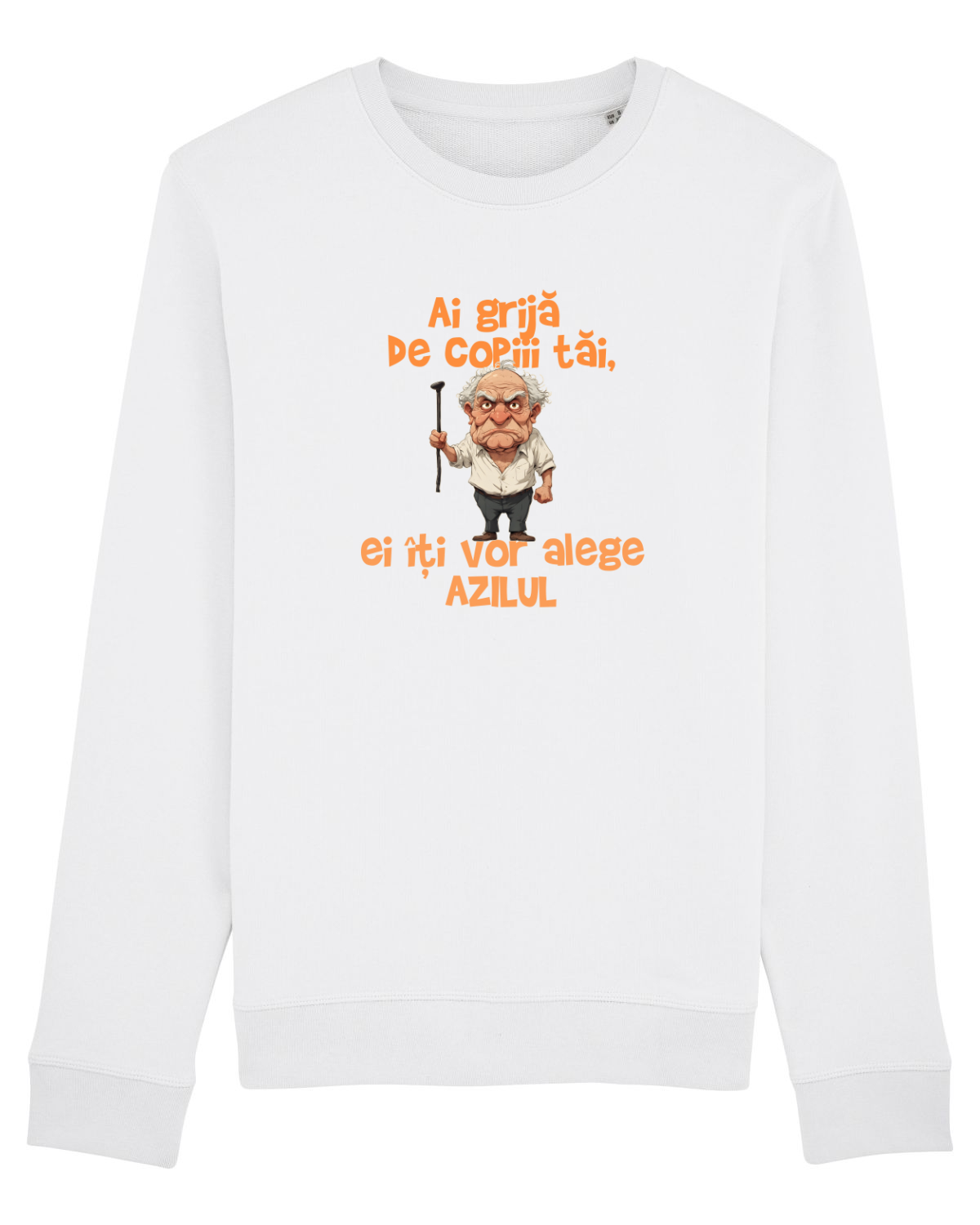Bluză mânecă lungă Unisex Rise White