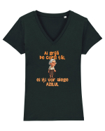 AI GRIJA DE COPIII TAI, EI ITI VOR ALEGE AZILUL - batrana Tricou mânecă scurtă guler V Damă Evoker