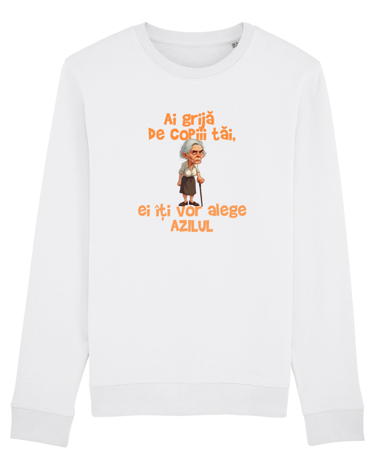 Bluză mânecă lungă Unisex Rise White