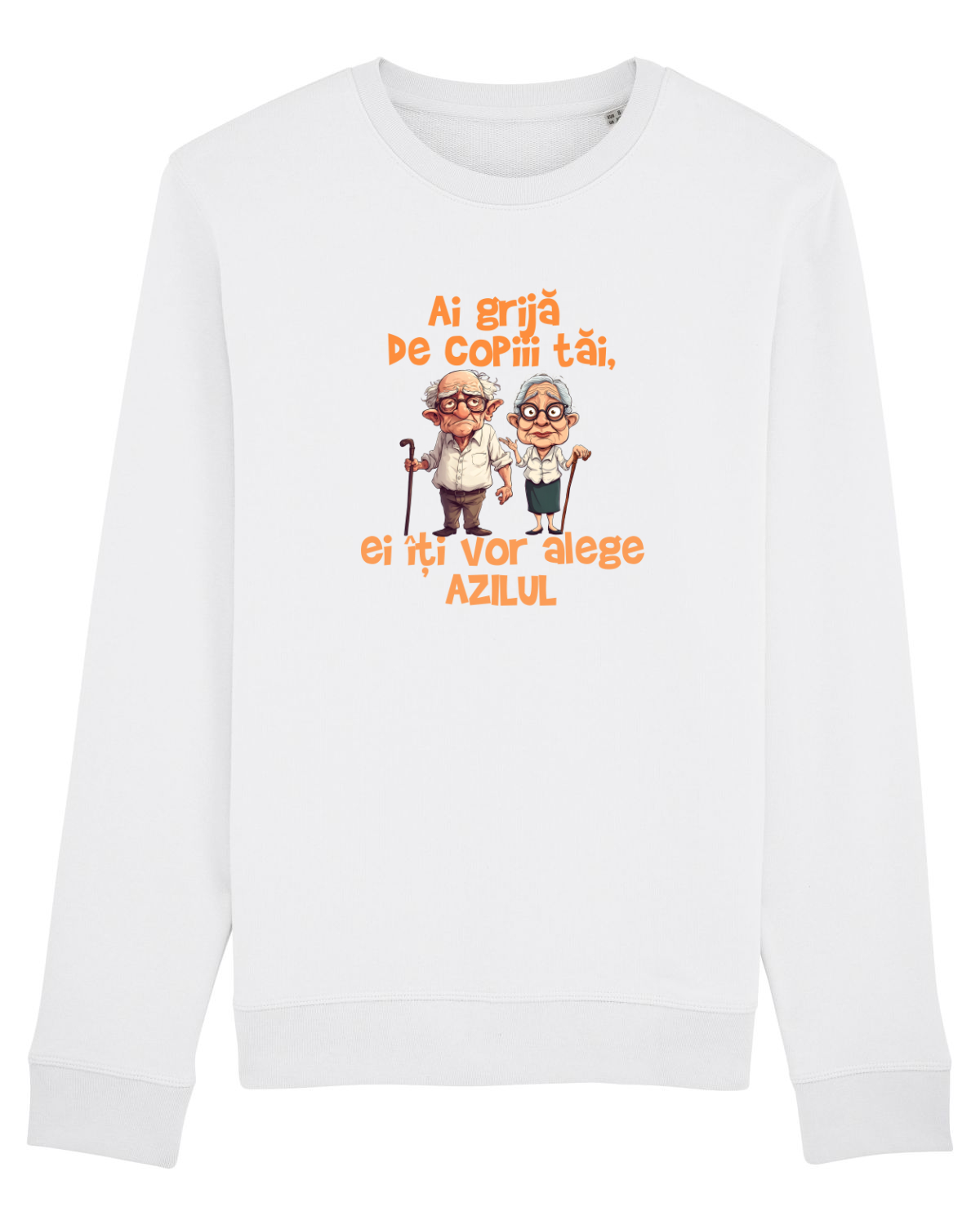 Bluză mânecă lungă Unisex Rise White
