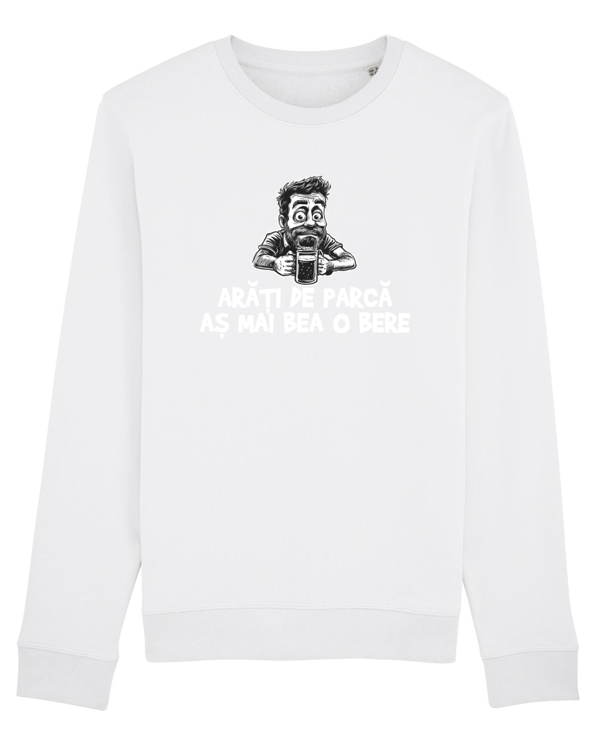 Bluză mânecă lungă Unisex Rise White