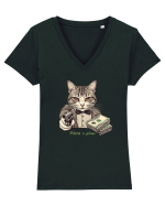 PLATA O PLOMO - MOTAN MAFIOT Tricou mânecă scurtă guler V Damă Evoker