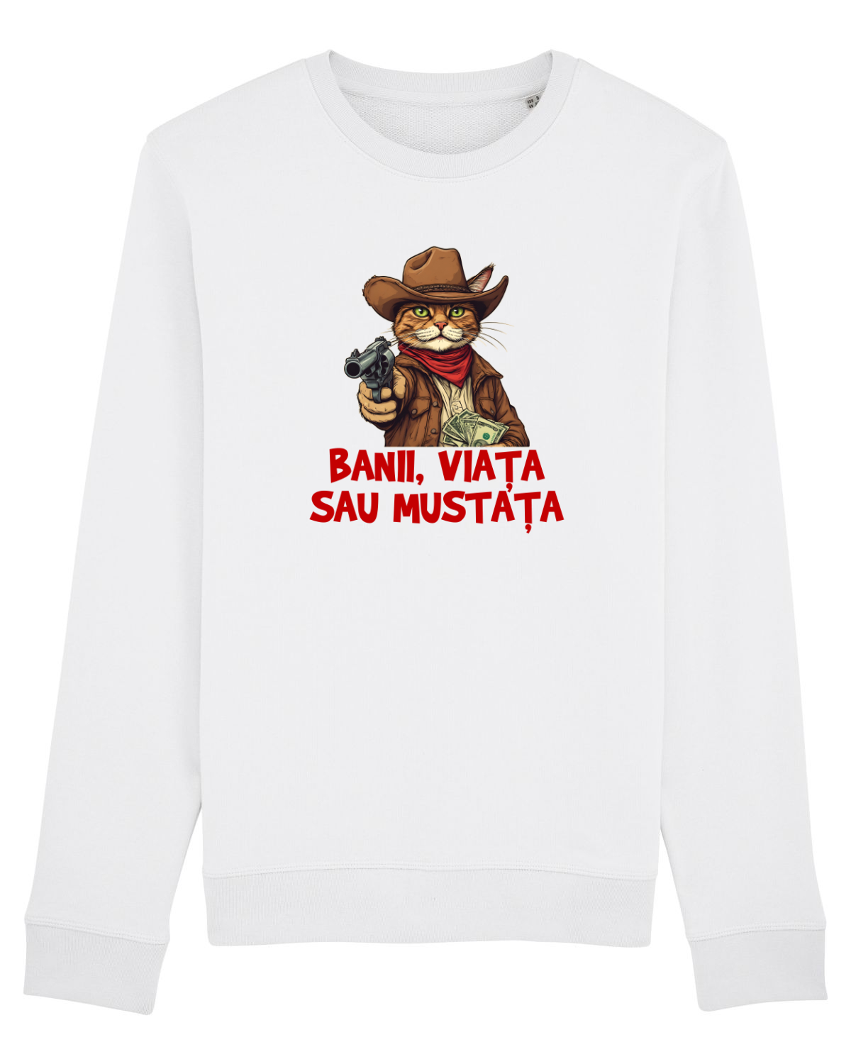 Bluză mânecă lungă Unisex Rise White