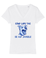 CAND LUPII TAC, SE AUD JAVRELE 2 Tricou mânecă scurtă guler V Damă Evoker