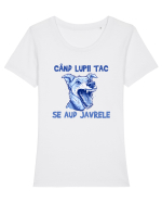 CAND LUPII TAC, SE AUD JAVRELE 2 Tricou mânecă scurtă guler larg fitted Damă Expresser