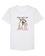 CAND LUPII TAC, SE AUD JAVRELE 7 Tricou mânecă scurtă guler larg Bărbat Skater