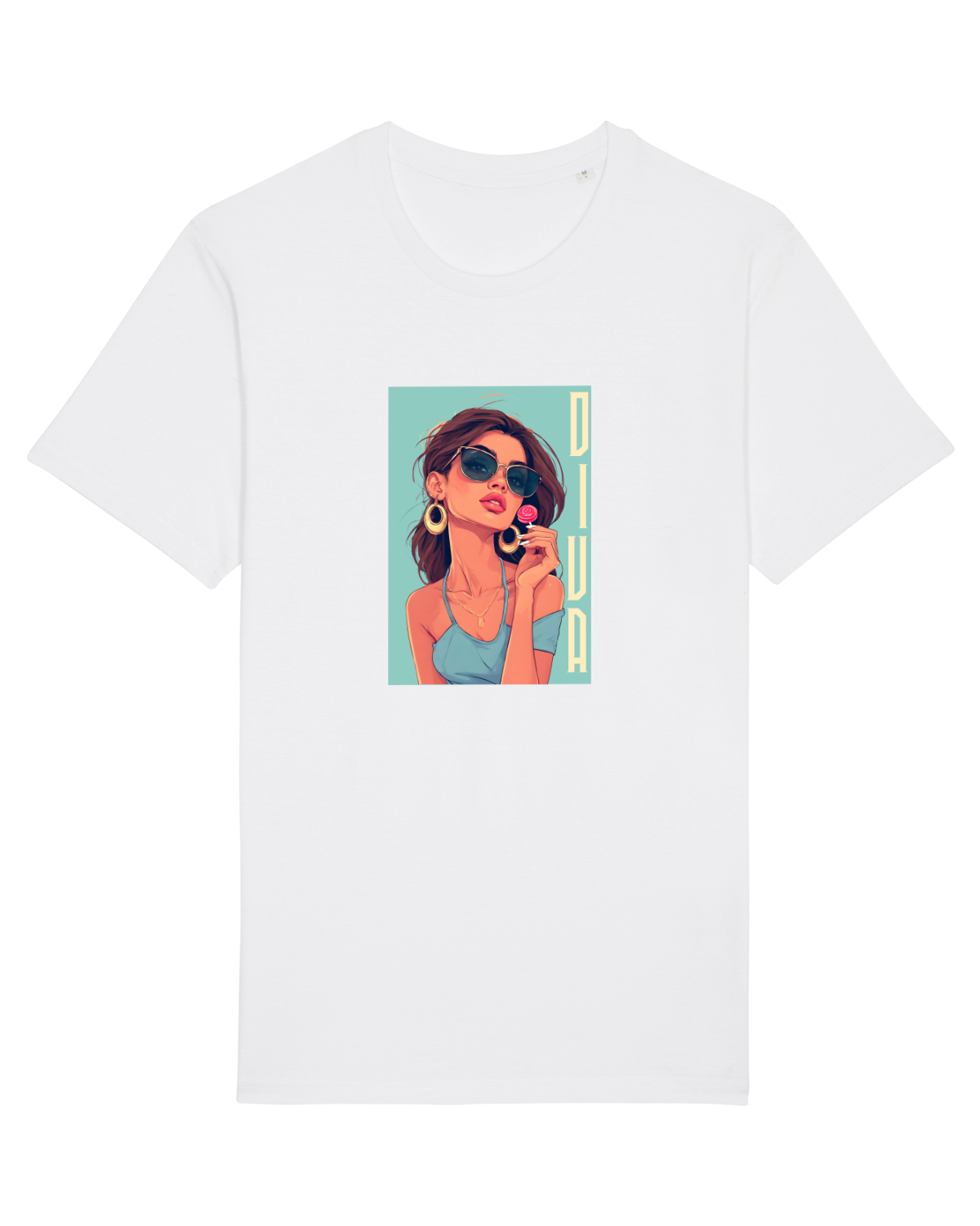 Tricou mânecă scurtă Unisex Rocker White