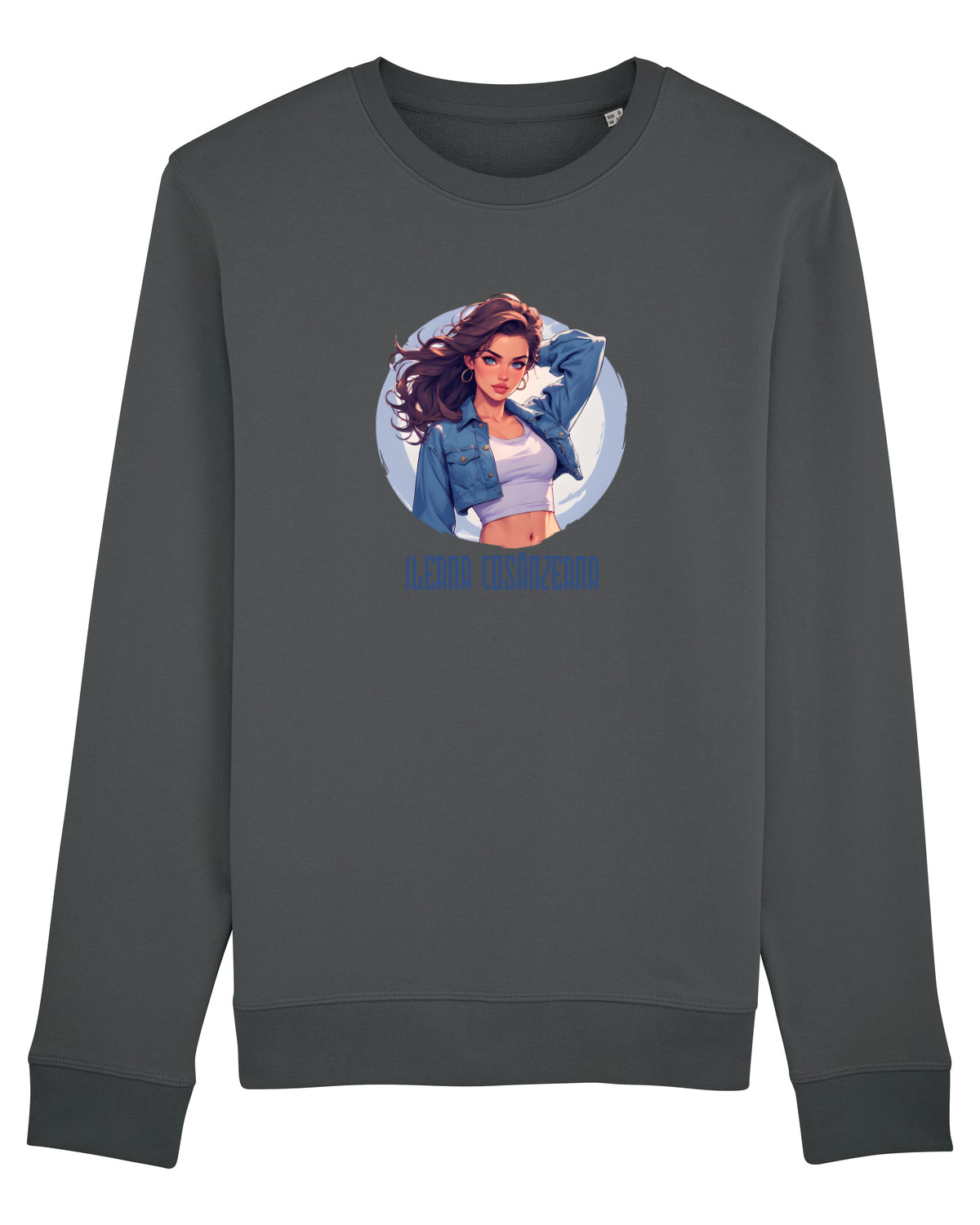 Bluză mânecă lungă Unisex Rise Anthracite