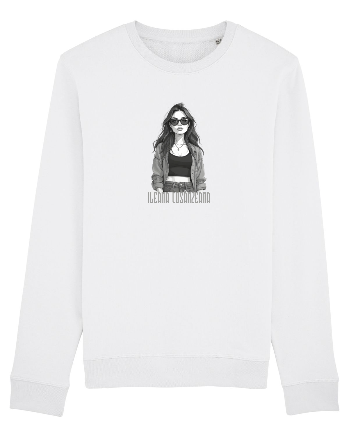 Bluză mânecă lungă Unisex Rise White