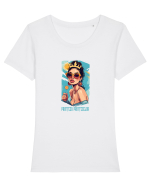 PRINTESA PRINTESELOR 2 Tricou mânecă scurtă guler larg fitted Damă Expresser