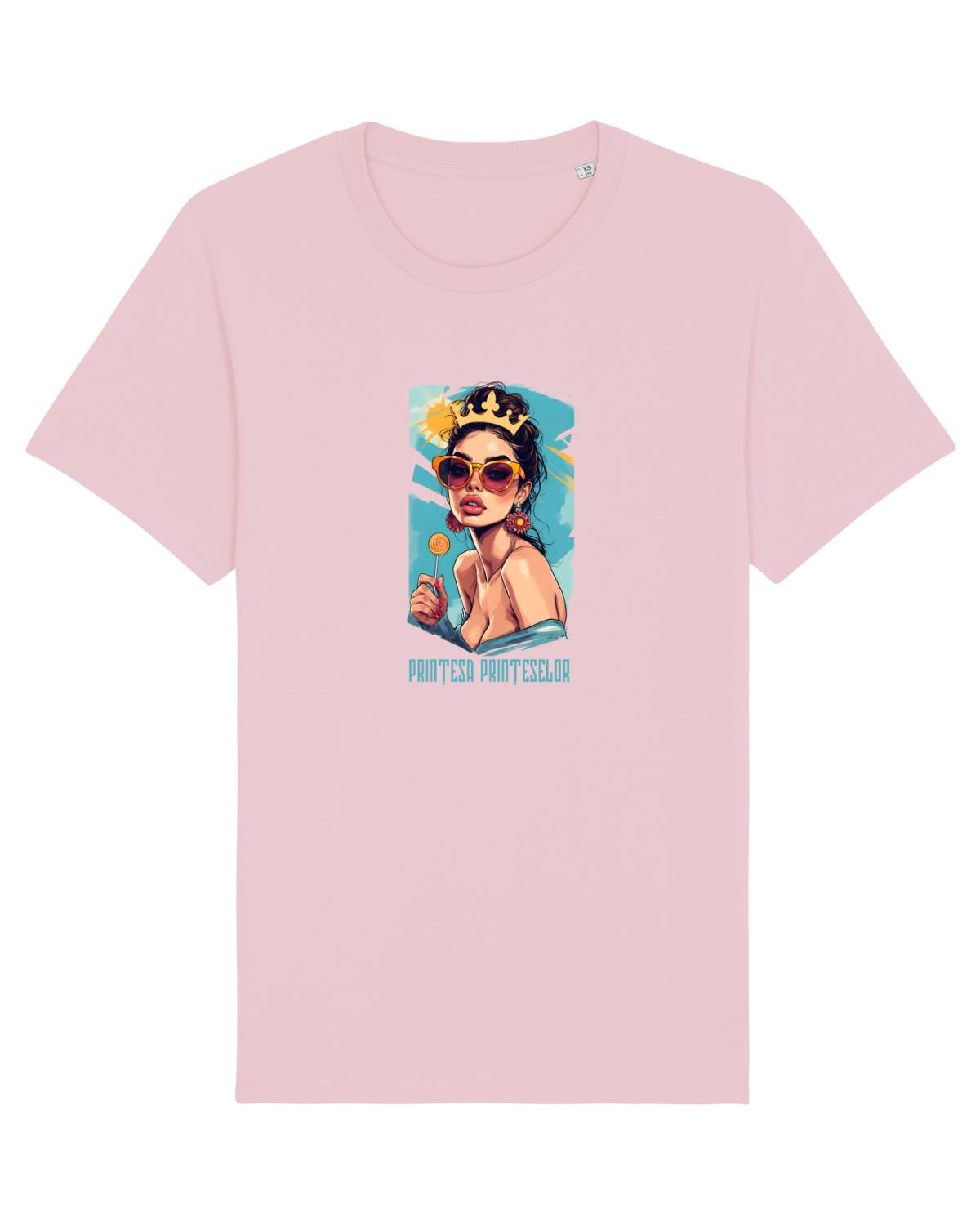 Tricou mânecă scurtă Unisex Rocker Cotton Pink