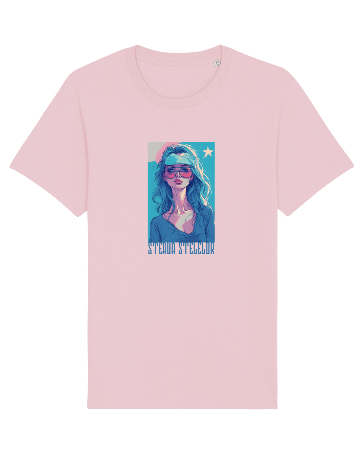 Tricou mânecă scurtă Unisex Rocker Cotton Pink