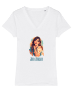 ZANA ZANELOR 1 Tricou mânecă scurtă guler V Damă Evoker