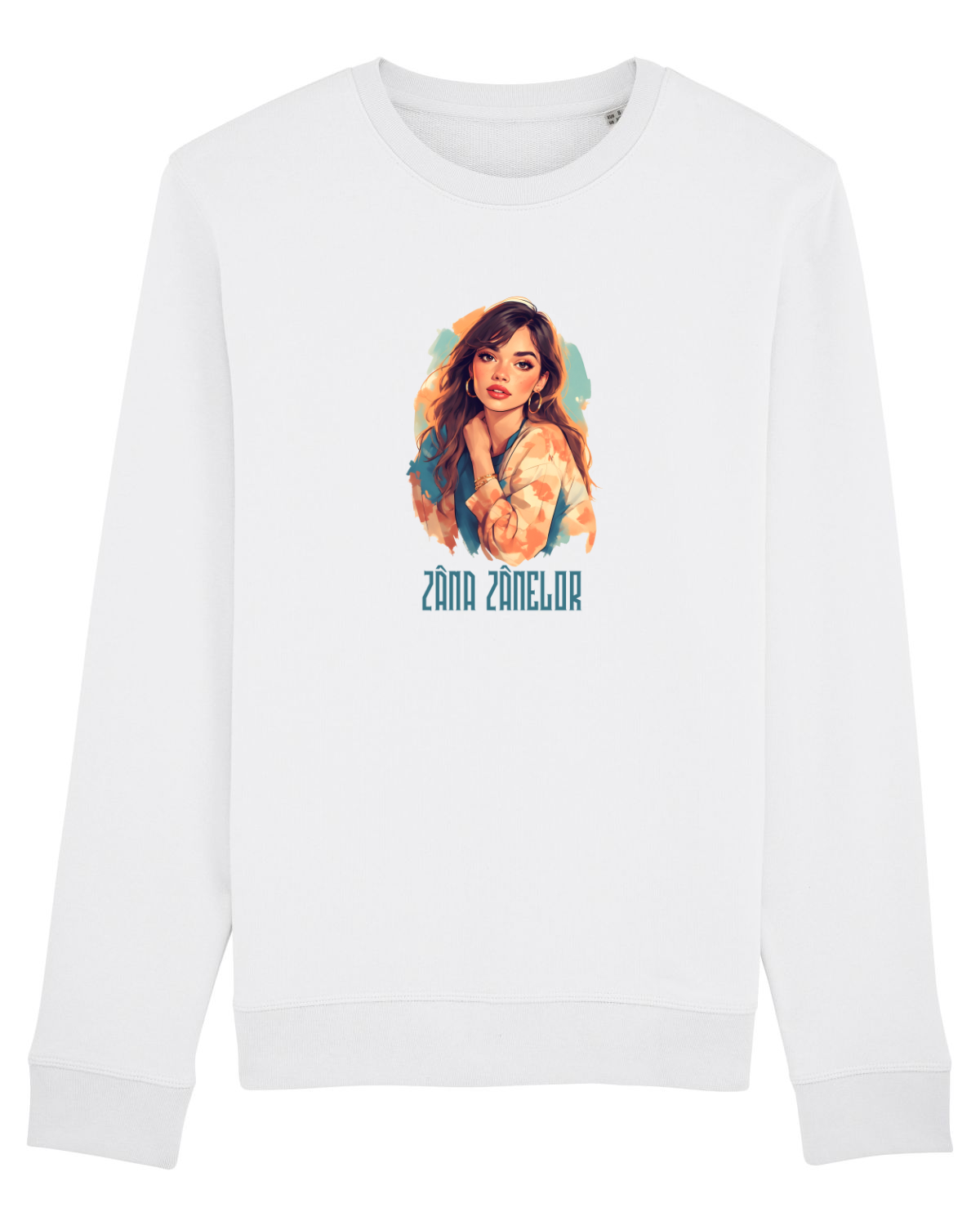 Bluză mânecă lungă Unisex Rise White