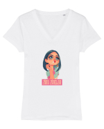 ZANA ZANELOR 3 Tricou mânecă scurtă guler V Damă Evoker
